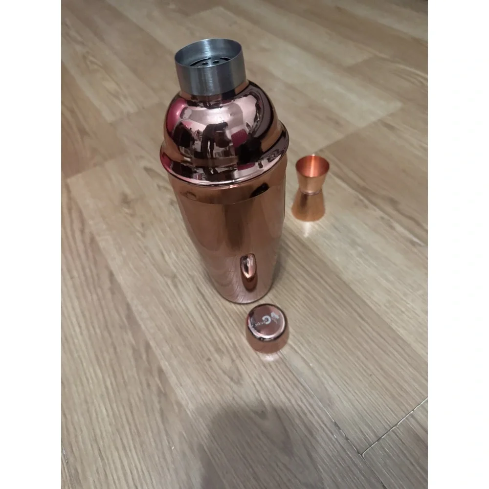 Copper Cocktail Shaker Set Includes Jigger‎ Bar Tool Mixology Home Bar